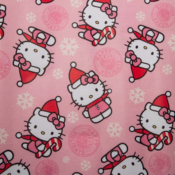 HELLO KITTY Christmas PINK SANTA Holiday GIFT Wrapping Paper 50sq ft- 1 Roll - Picture 3 of 4